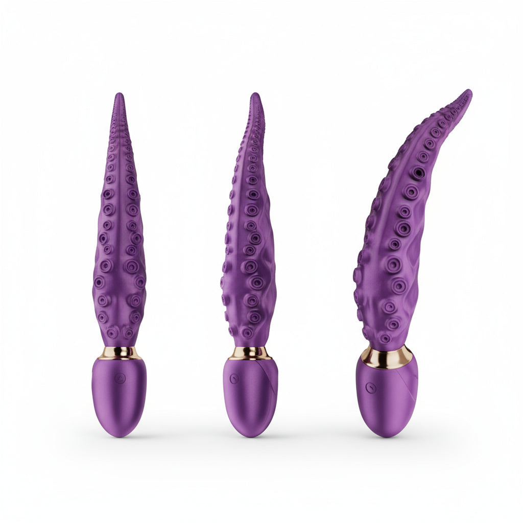 Abyss Tentacle - Realistic purple tentacle vibrator with lifelike suction textures and dual motors