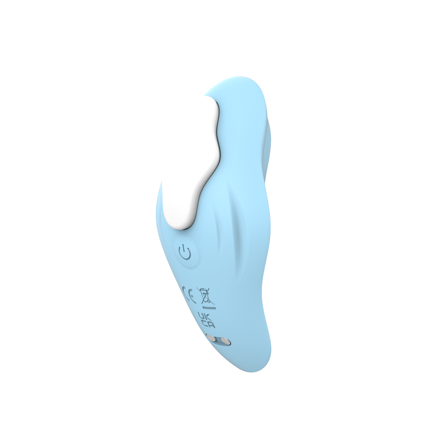 Ergonomic curved design of AquaBreeze wearable panty vibrator